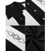 COOFANDY Men’s Vintage Bowling Shirt Short Sleeve Button Down Summer Cuba Beach Shirts(Bowling Black White)