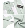 COOFANDY Men’s Vintage Bowling Shirt Short Sleeve Button Down Summer Cuba Beach Shirts(Green White)