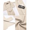 COOFANDY Men’s Vintage Bowling Shirt Short Sleeve Button Down Summer Cuba Beach Shirts(Khaki White)
