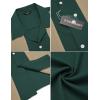 COOFANDY Men’s Vintage Bowling Shirt Short Sleeve Button Down Summer Cuba Beach Shirts(Lake Green Khaki)