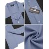 COOFANDY Men’s Vintage Bowling Shirt Short Sleeve Button Down Summer Cuba Beach Shirts(Light Blue Black)