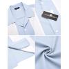 COOFANDY Men’s Vintage Bowling Shirt Short Sleeve Button Down Summer Cuba Beach Shirts(Light Blue White)