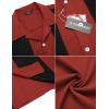 COOFANDY Men’s Vintage Bowling Shirt Short Sleeve Button Down Summer Cuba Beach Shirts(Red Black)