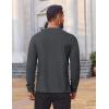COOFANDY Mens Waffle Henley Shirts Long Sleeve Casual T-Shirt Basic Lightweight Pullover Tees(Dark Gray)