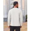 COOFANDY Mens Waffle Henley Shirts Long Sleeve Casual T-Shirt Basic Lightweight Pullover Tees(White)