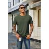 COOFANDY Men’s Waffle Henley Short Sleeve Textured T Shirt Casual Button Tee Shirts Heavyweight Henley Summer Top(Army Green)