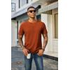 COOFANDY Men’s Waffle Henley Short Sleeve Textured T Shirt Casual Button Tee Shirts Heavyweight Henley Summer Top(Caramel)