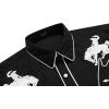 COOFANDY Men’s Western Cowboy Shirt Embroidered Button Down Long Sleeve Shirts(Black(horse))
