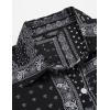 COOFANDY Men’s Western Cowboy Shirt Embroidered Button Down Long Sleeve Shirts(Black-print01)
