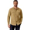 COOFANDY Mens Western Cowboy Shirt Long Sleeve Cotton Button Down Work Shirts with Pockets(Khaki)