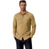 COOFANDY Mens Western Cowboy Shirt Long Sleeve Cotton Button Down Work Shirts with Pockets(Khaki)
