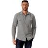 COOFANDY Mens Western Cowboy Shirt Long Sleeve Cotton Button Down Work Shirts with Pockets(Light Grey)