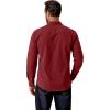 COOFANDY Mens Western Cowboy Shirt Long Sleeve Cotton Button Down Work Shirts with Pockets(Wine Red)