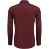COOFANDY Mens Western Cowboy Shirts Cotton Long Sleeve Shirts with Two Pockets Embroidered(Solid Wine Red)