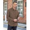 COOFANDY Men’s Western Cowboy Shirts Long Sleeve Cotton Casual Button Down Work Shirt with Pockets(Brown)