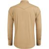 COOFANDY Men’s Western Cowboy Shirts Long Sleeve Cotton Casual Button Down Work Shirt with Pockets(Khaki-tan)