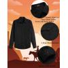 COOFANDY Men’s Western Cowboy Shirts Long Sleeve Cotton Casual Button Down Work Shirt with Pockets(Solid Black)