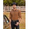COOFANDY Men’s Western Cowboy Shirts Long Sleeve Embroidered Shirt Slim Fit Casual Button Down Shirts(Br2)