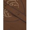 COOFANDY Men’s Western Cowboy Shirts Long Sleeve Embroidered Shirt Slim Fit Casual Button Down Shirts(Brown (Pattern 4))