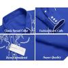 COOFANDY Men’s Western Cowboy Shirts Long Sleeve Embroidered Shirt Slim Fit Casual Button Down Shirts(Royal Blue)