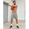 COOFANDY Men’s Workout Gym Shorts Mesh Athletic Shorts Lightweight Quick Dry Training Short Pants with Pockets(Black/Light Grey)