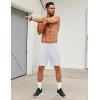COOFANDY Men’s Workout Gym Shorts Mesh Athletic Shorts Lightweight Quick Dry Training Short Pants with Pockets(White(1 Pack of 1))