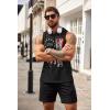 COOFANDY Men’s Workout Hooded Tank Tops Bodybuilding Muscle Cut Off T Shirt Sleeveless Gym Hoodies(1flag-black)