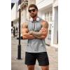 COOFANDY Men’s Workout Hooded Tank Tops Bodybuilding Muscle Cut Off T Shirt Sleeveless Gym Hoodies(Grey)