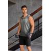 COOFANDY Men’s Workout Hooded Tank Tops Sleeveless Gym Hoodies Cotton Muscle Cut Off Shirt Bodybuilding Henley Shirts(Dark Grey)