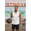 COOFANDY Men’s Workout Hooded Tank Tops Sleeveless Gym Hoodies Cotton Muscle Cut Off Shirt Bodybuilding Henley Shirts(White)