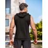 COOFANDY Men’s Workout Hooded Tank Tops Zip Up Sleeveless Hoodie Bodybuilding Fitness Gym Muscle Cut Off T Shirt(Black)