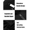 COOFANDY Men’s Workout Hooded Tank Tops Zip Up Sleeveless Hoodie Bodybuilding Fitness Gym Muscle Cut Off T Shirt(Black)