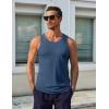 COOFANDY Men’s Workout Tank Top 3 Pack Quck Dry Sleeveless Gym Muscle Shirts Summer Swim Beach Tops(Black/Dark Blue/Light Gray)