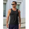 COOFANDY Men’s Workout Tank Top 3 Pack Quck Dry Sleeveless Gym Muscle Shirts Summer Swim Beach Tops(Black/White/Light Gray)