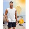 COOFANDY Men’s Workout Tank Top 3 Pack Quck Dry Sleeveless Gym Muscle Shirts Summer Swim Beach Tops(Black/White/Light Grey)