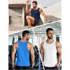 COOFANDY Men’s Workout Tank Top 3 Pack Quck Dry Sleeveless Gym Muscle Shirts Summer Swim Beach Tops(Black/Yellow/Blue)