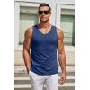COOFANDY Men’s Workout Tank Top V Neck Gym Sleeveless Muscle T Shirts Textured Casual Tank Tops Summer(Black/Dark Grey (2 Pcs))
