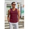 COOFANDY Men’s Workout Tank Top V Neck Gym Sleeveless Muscle T Shirts Textured Casual Tank Tops Summer(Black/Red (2 Pcs))