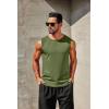 COOFANDY Men’s Workout Tank Tops 1/2 Pack Dry Fit Sleeveless Muscle Gym Shirts Stretch Bodybuilding Tee(Army Green)