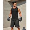 COOFANDY Men’s Workout Tank Tops 1/2 Pack Dry Fit Sleeveless Muscle Gym Shirts Stretch Bodybuilding Tee(Black)
