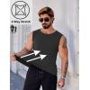 COOFANDY Men’s Workout Tank Tops 1/2 Pack Dry Fit Sleeveless Muscle Gym Shirts Stretch Bodybuilding Tee(Black)