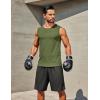 COOFANDY Men’s Workout Tank Tops 1/2 Pack Dry Fit Sleeveless Muscle Gym Shirts Stretch Bodybuilding Tee(Black+army Green)