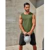 COOFANDY Men’s Workout Tank Tops 1/2 Pack Dry Fit Sleeveless Muscle Gym Shirts Stretch Bodybuilding Tee(Black+army Green)