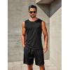 COOFANDY Men’s Workout Tank Tops 1/2 Pack Dry Fit Sleeveless Muscle Gym Shirts Stretch Bodybuilding Tee(Black+army Green)