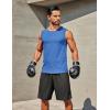 COOFANDY Men’s Workout Tank Tops 1/2 Pack Dry Fit Sleeveless Muscle Gym Shirts Stretch Bodybuilding Tee(Blue)