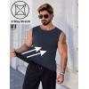 COOFANDY Men’s Workout Tank Tops 1/2 Pack Dry Fit Sleeveless Muscle Gym Shirts Stretch Bodybuilding Tee(Navy)