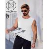 COOFANDY Men’s Workout Tank Tops 1/2 Pack Dry Fit Sleeveless Muscle Gym Shirts Stretch Bodybuilding Tee(White)