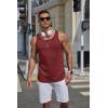 COOFANDY Men’s Workout Tank Tops 2 Pack Gym Muscle Sleeveless Shirt Casual Stringer Athletic Tee Shirts Summer(Black Wine Red)