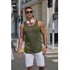 COOFANDY Men’s Workout Tank Tops 2 Pack Gym Muscle Sleeveless Shirt Casual Stringer Athletic Tee Shirts Summer(Blackarmy Green)