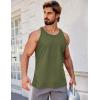 COOFANDY Men’s Workout Tank Tops 2 Pack Y Back Sleeveless Shirts Gym Muscle T Shirt Bodybuidling Athletic Stringer Tee(Army Green)